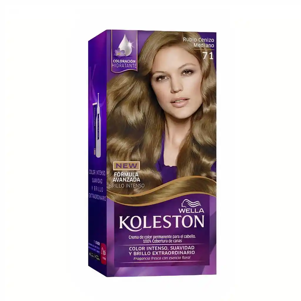 Koleston Wella Tintura en Crema Permanente Tono 71 Rubio Ceniza Mediano