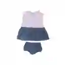 Vestido Bebe Niña Azul Pillin 3 a