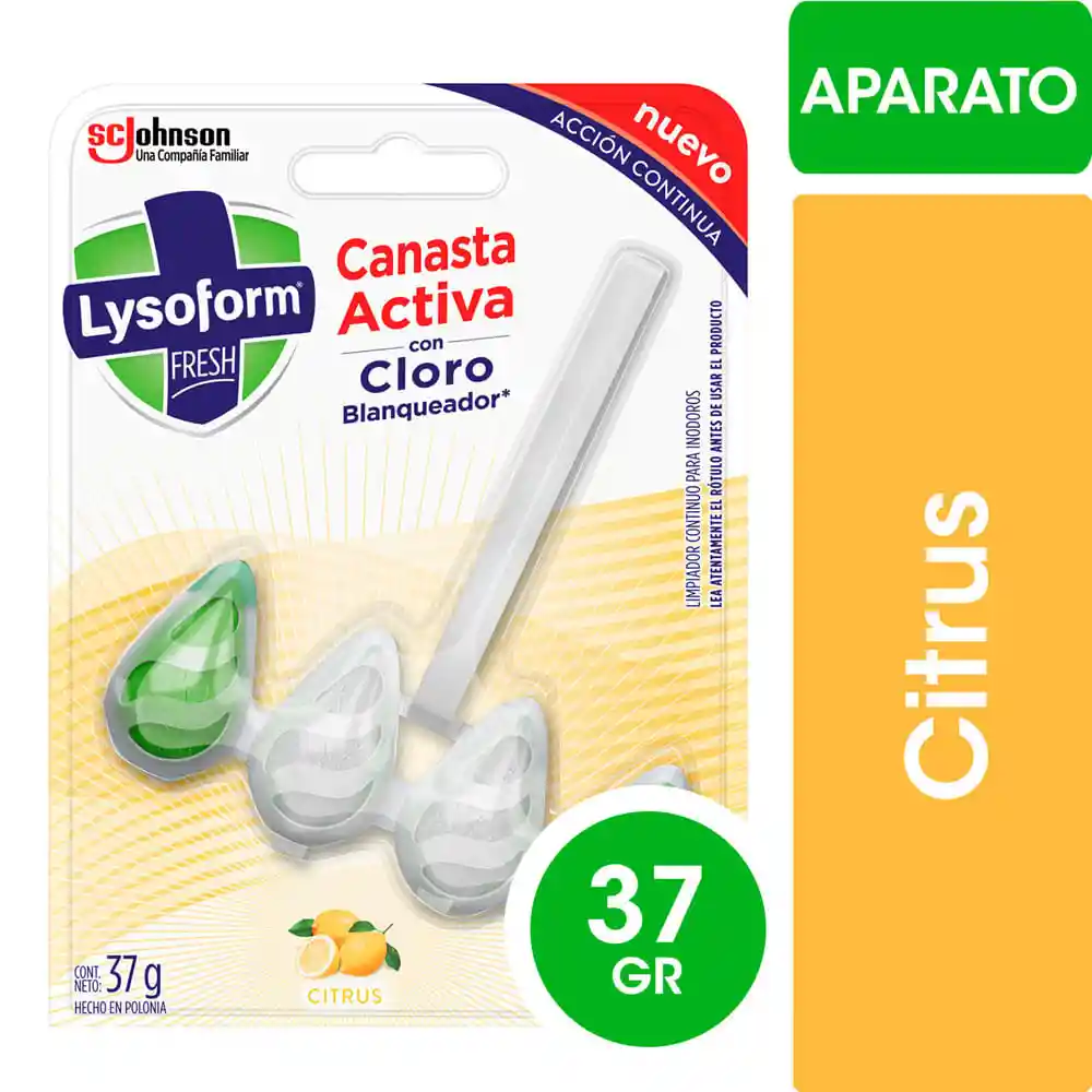 Lysoform Canasta Activa con Cloro Blanqueador Citrus Inodoros 