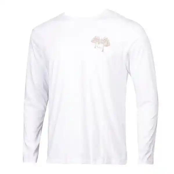 Polera Manga Larga Hombre L Coihue Blanco Atakama Outdoor