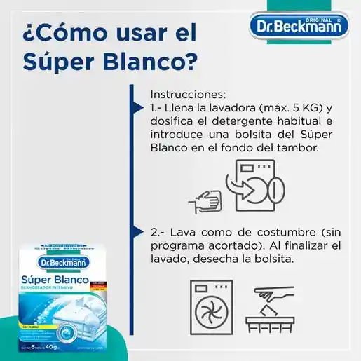 Dr Beckmann Blanqueador Dr.Beckmann Súper Blanco