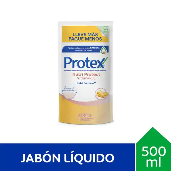Jabón Líquido Para Manos Protex Nutriprotect Vitamina E 500 mL