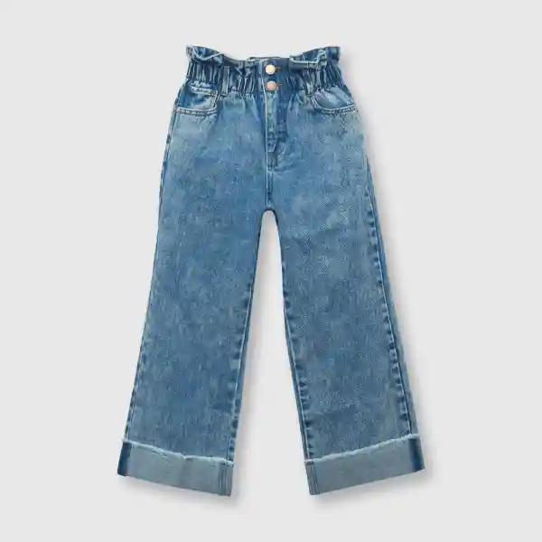 Jean Ancho de Niña Light Denim Talla 4A Colloky