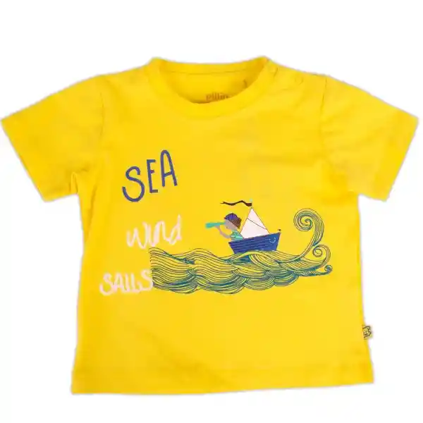 Polera Bebé Niño Amarillo Talla 18 M Pillín