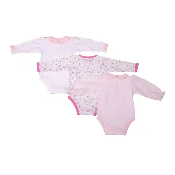 Set 3 Pzas Body Niña Multicolor Pillin 12 M