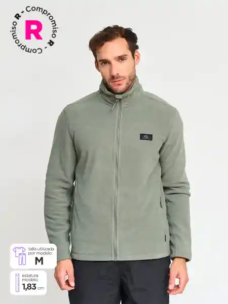 Rescue Polerón Fleece Hombre Verde M SS25