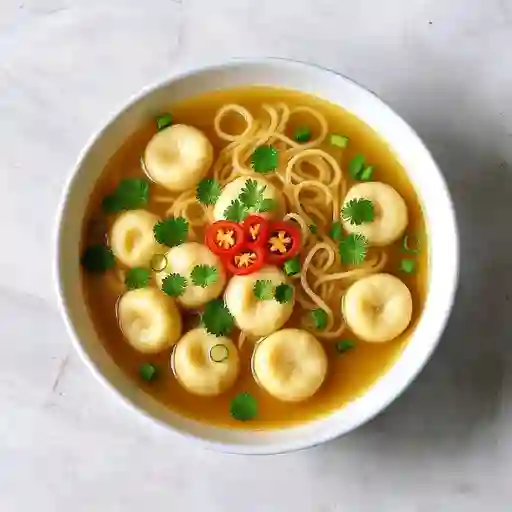 Sopa Wantan con Tallarines