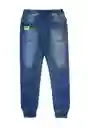 Jean Kids Jogger Cosmic 248 Niño Azul Talla 2 Años Ficcus