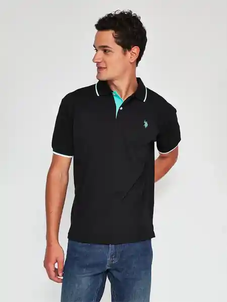 Us Polo Assn Polera Manga Corta Negro XL 9912CHR Ver26