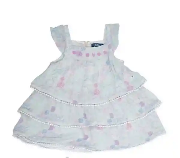 Vestido Bebé Niña Blanco Pillin 4 a