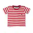 Polera Manga Corta Bebe Niño Rojo Pillin 12 M