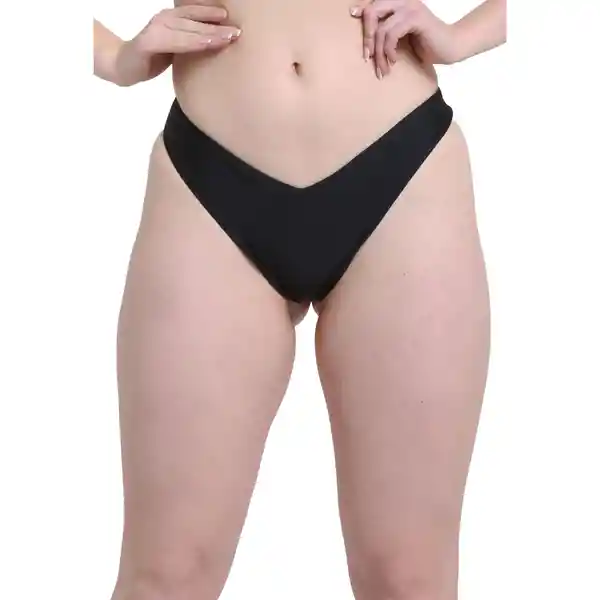 Bikini Tanga Cadera Alta Negro Talla S Samia