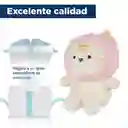 Peluche de Tigre Sentado Rosa y Blanco Miniso