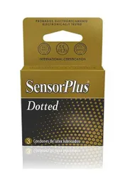 Sensor-Plus Condón de Látex Lubricado Dotted