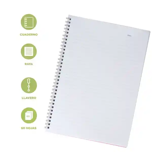 Libreta de Espiral 60 Hojas Miniso