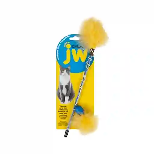 Jw Juguete Cataction Caña Feather Wand