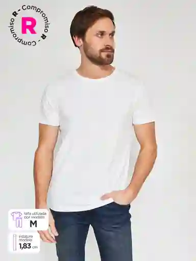 Barbados Camiseta Polera Manga Corta Casper tt Blanc S