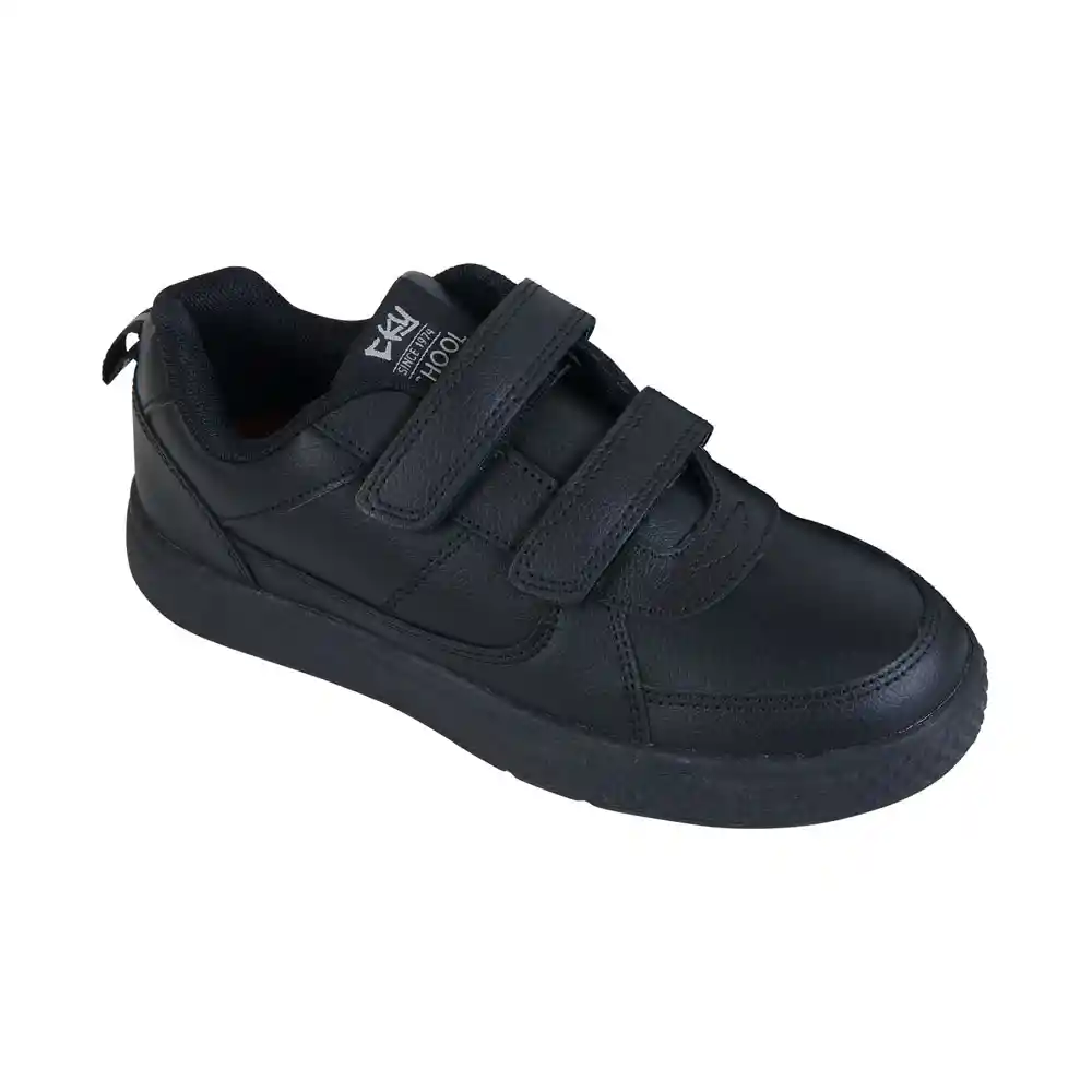 Zapatillas Urbana Escolar Senior Velcro 2 Negra T. 37