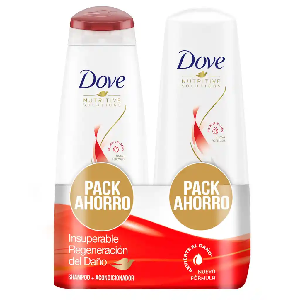 Pack Dove Regeneración Extrema: Shampoo 400 Ml + Acondicionador