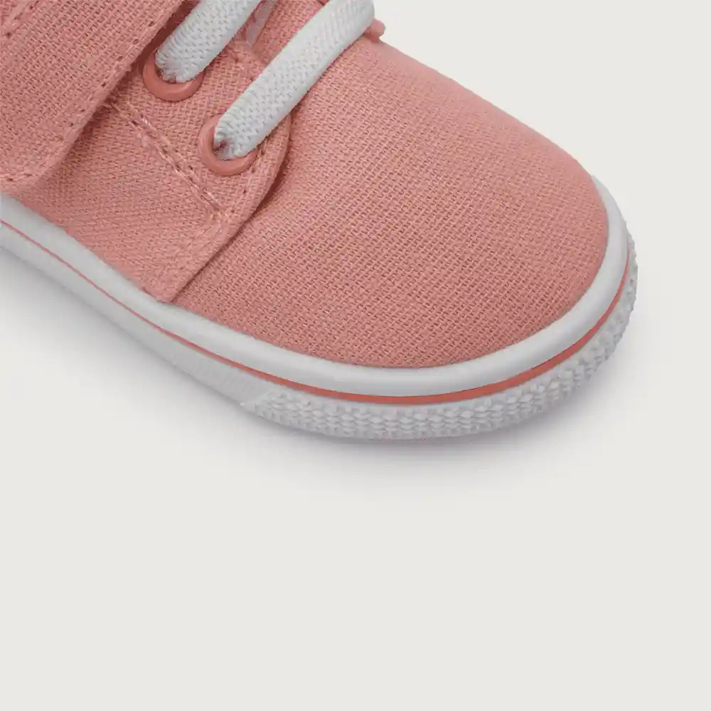 Zapatillas Urbana Textil Para Niño Rosa/blanco Talla 21
