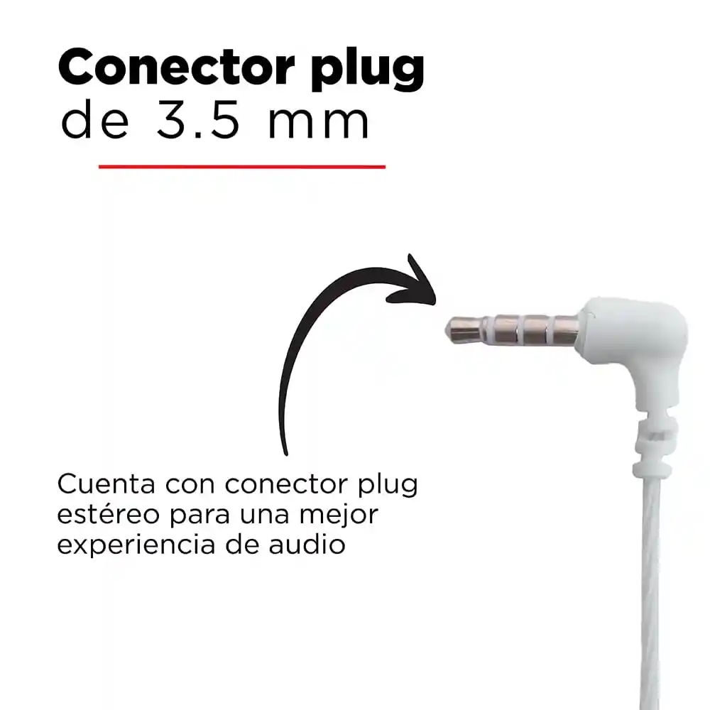 Miniso Audífonos De Cable Se383 Blanco/azul 12m