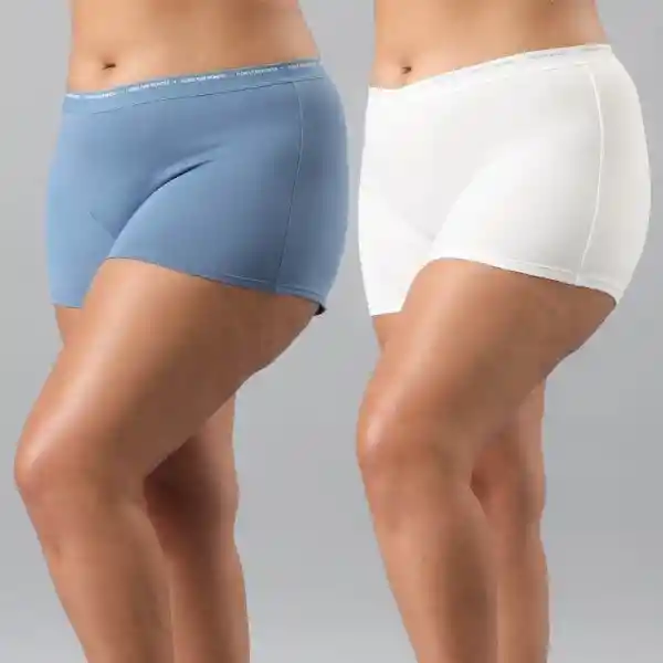 Pack Bóxer Algodón Logo Color Denim Azul Talla S Flores