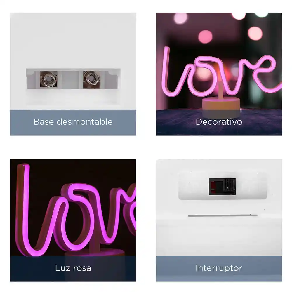 Miniso Letrero de Luz Neón Con Base Desmontable