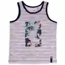 Polera Niño Gris Pillín Talla 3 A