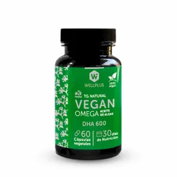 Wellplus Omega Vegan Acite de Algas Vegetal (600 UI)