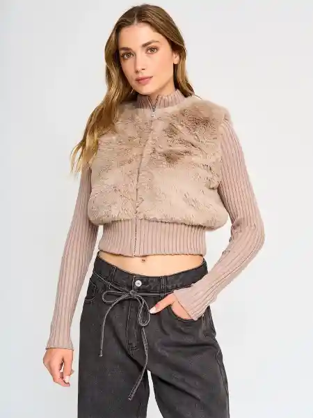 Index Chaqueta Cort Aviolann P1 Taupe M S25