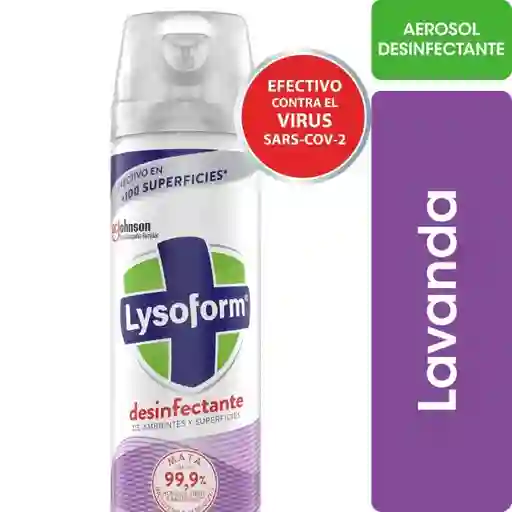 Desinfectante de Ambientes y Elimina Olores Lysoform Lavanda en Aerosol 360ml