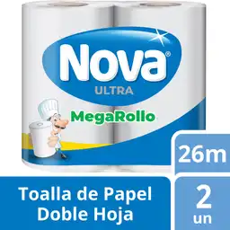 Nova Toalla de Papel Ultra Megarrollo Doble Hoja 