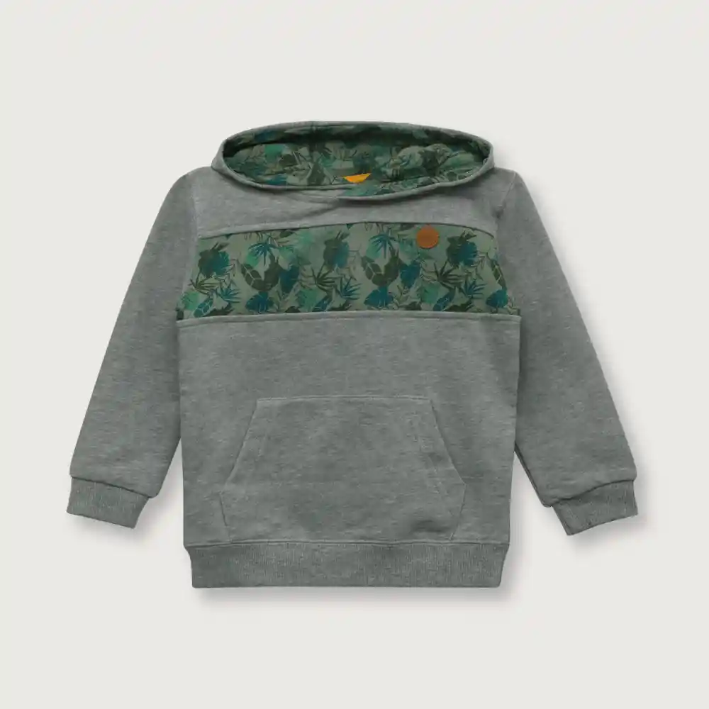 Polerón Aves Niño Gris Talla 18M Opaline