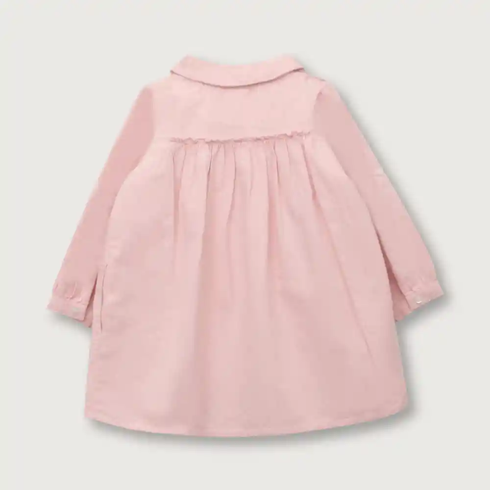 Vestido Tipo Camisero De Niña Rosado Talla 2a