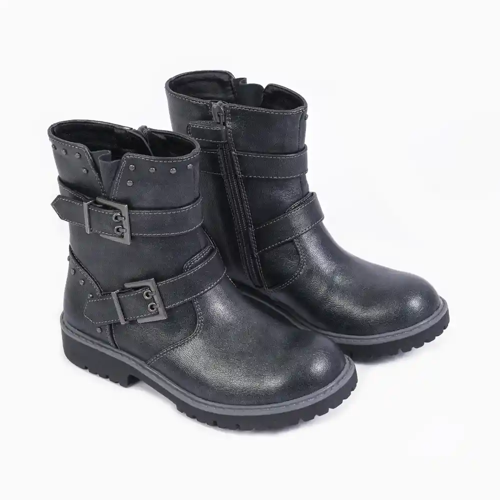 Botín Para Niña Negra Talla 38