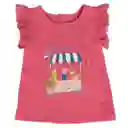 Polera Bebé Niña Fucsia Talla 3 A Pillín