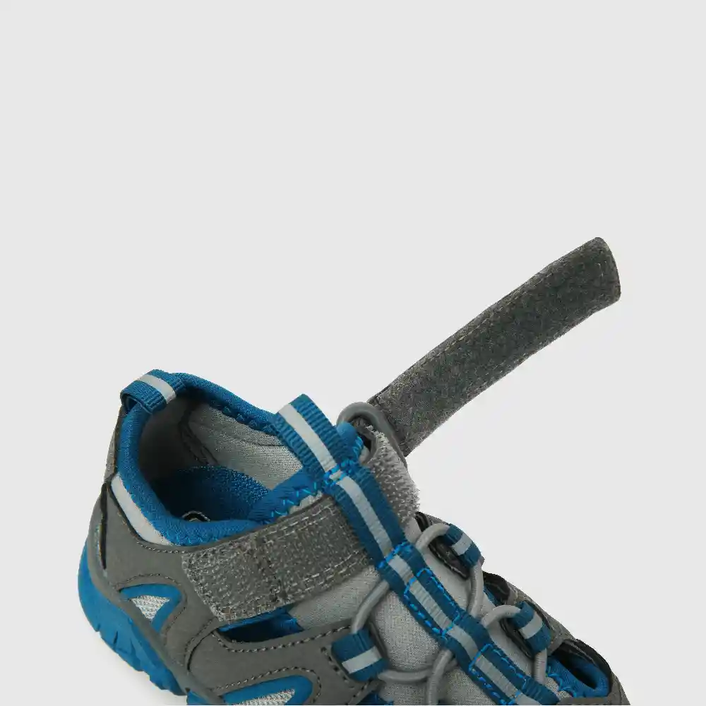 Sandalias Mesh Lateral De Niño Gris Talla 21