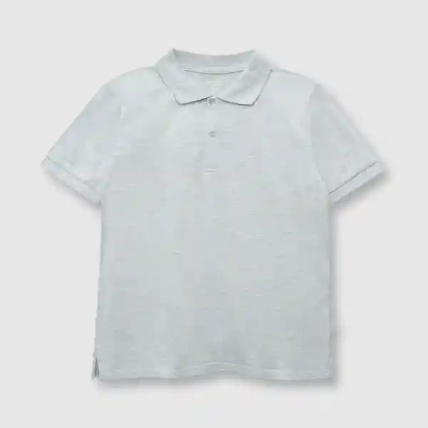 Polera Pique de Niño Gris Melange Talla 12A Colloky