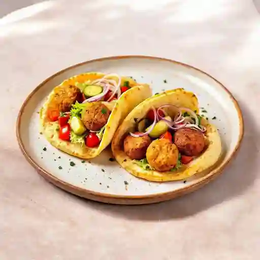 Shawarma Vegano + 2 Salsas Arabes