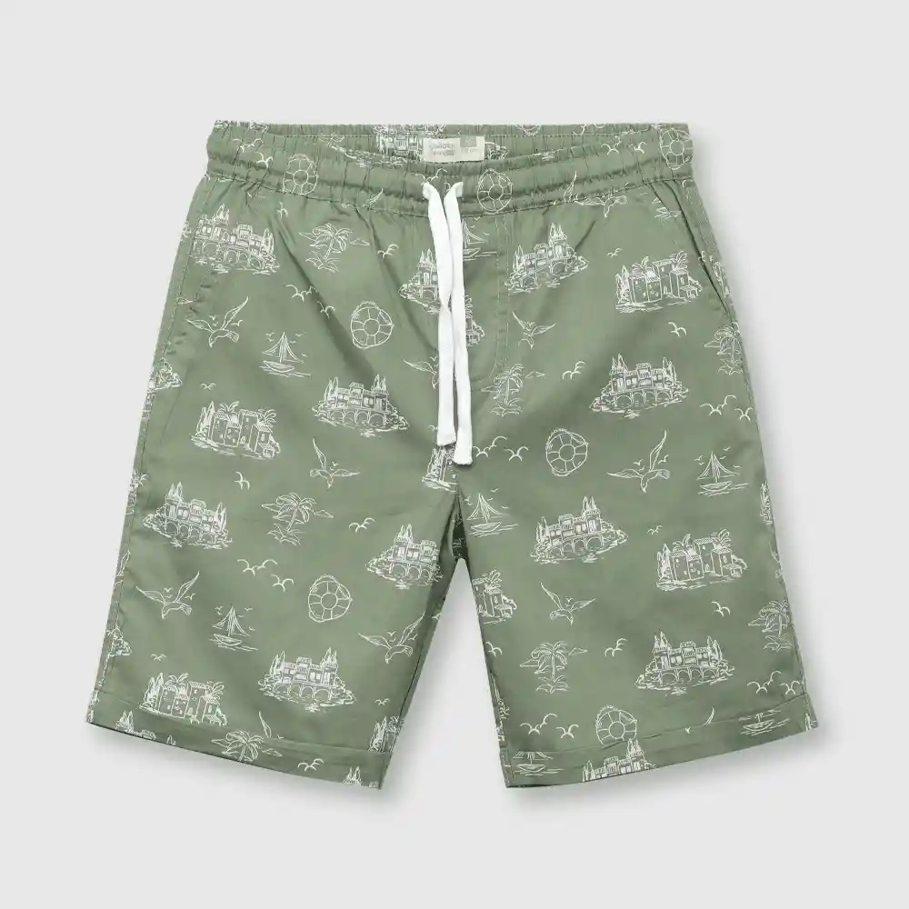 Bermuda Surf Niño Oliva Talla 4a