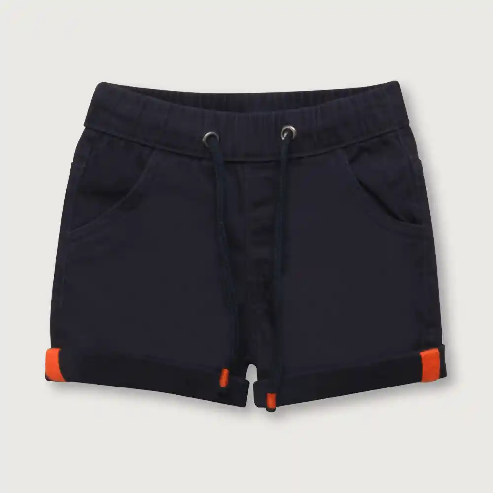 Short Gabardina Para Niño Azul Talla 4a