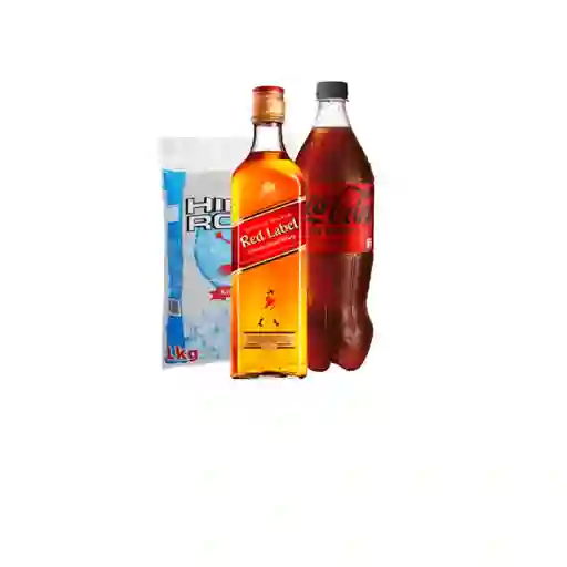 Combo Promo Johnnie Walker Red Label + Coca-Cola Sin Azúcar + Hielo