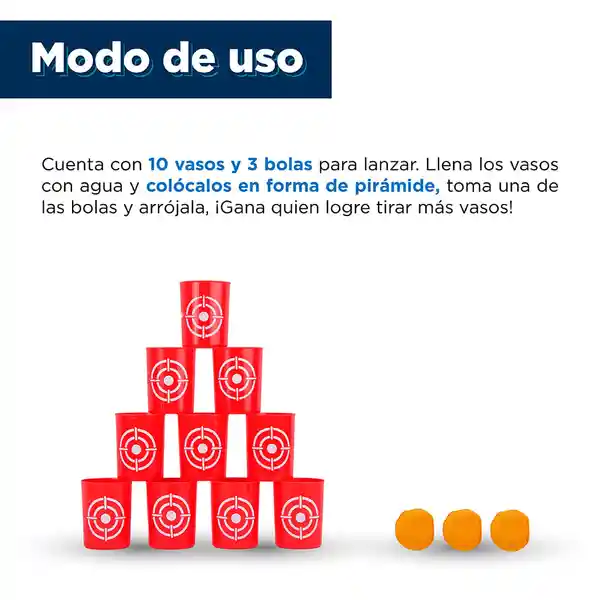 Juego Lanzamiento de Bolsas Con Vasos Miniso