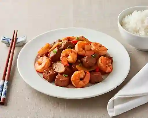 Carne con Camarón