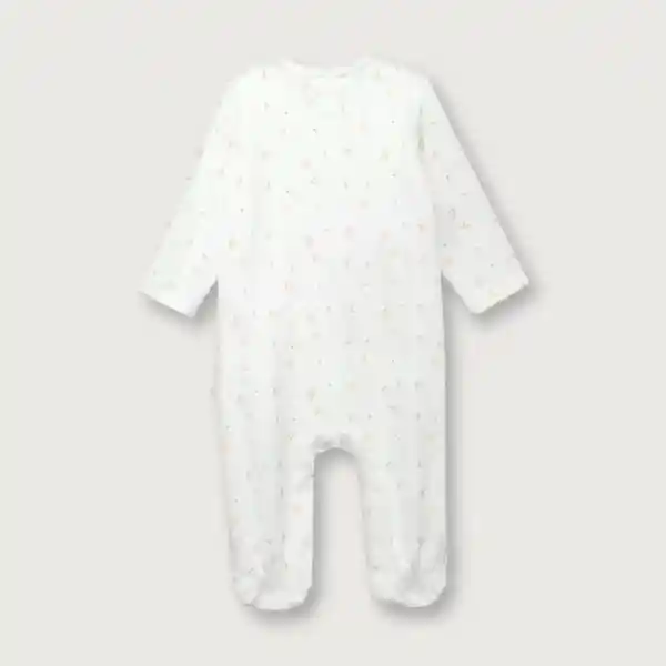 Pijama Osito Esencial de Niña Blanco Talla RN Opaline