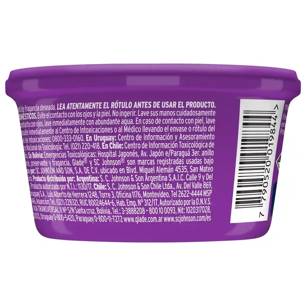 Aromatizante Glade Mini Gel Auto Lavanda Marina 70gr