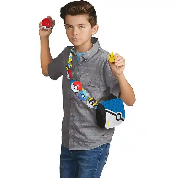 Pokemon Bolso Entrenador Con 2 Pokebolas Clip´n´go Pikachu