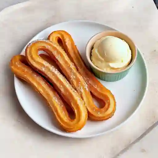 6 Churros Clasicos + 1/2 Litro De Helado Soft