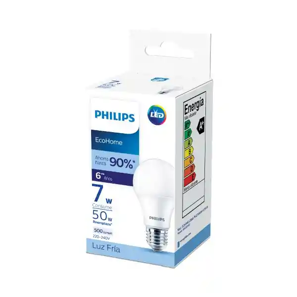 Philips Bombilla Ampolleta Led 7W Fría