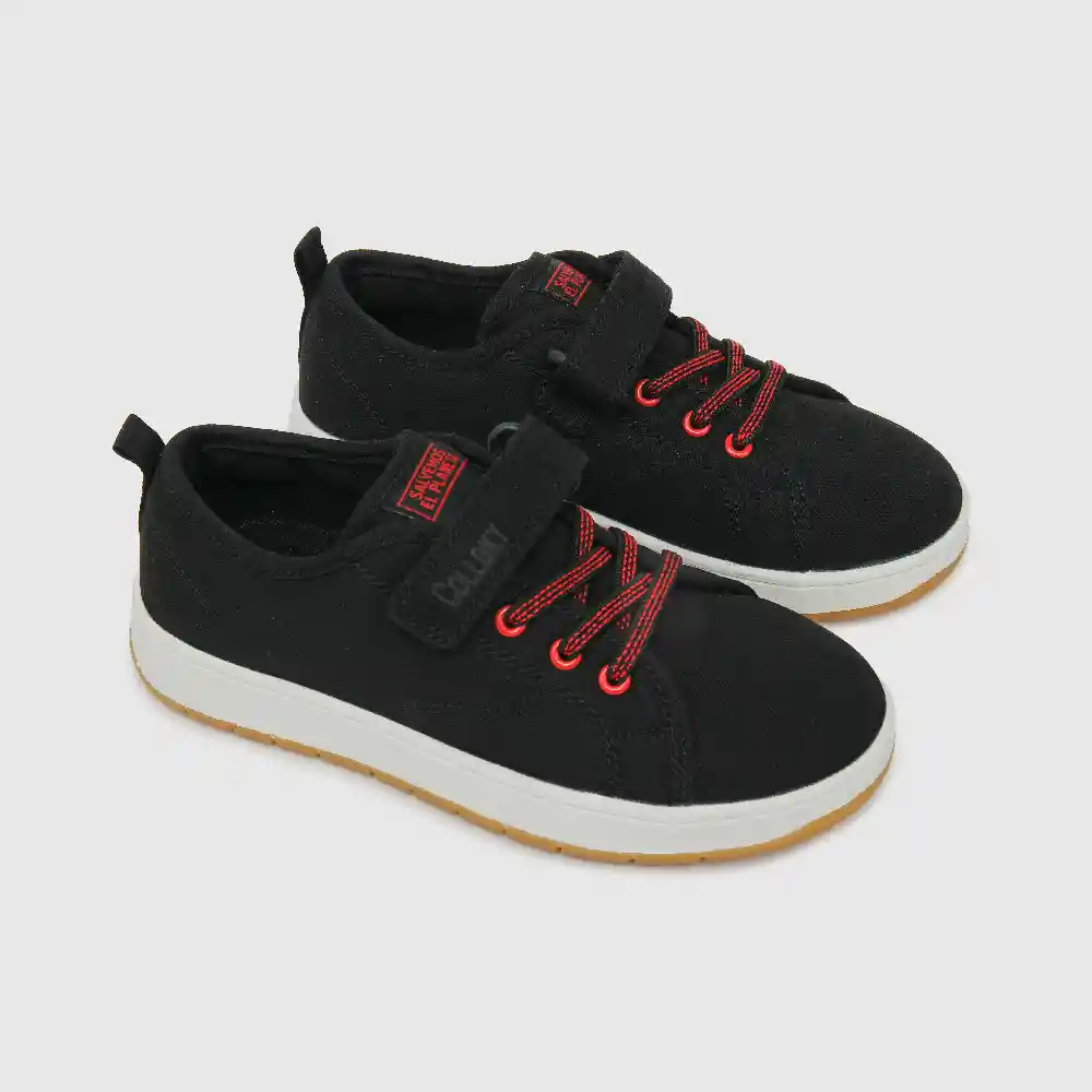 Zapatillas Lona Niño Negro Talla 33